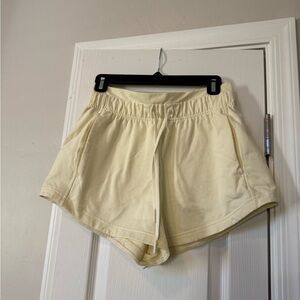 butter yellow lululemon athletica shorts
